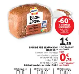 Bi1 HARRYS Pain de mie beau & bon offre