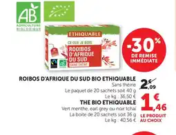 Bi1 ETHIQUABLE Roibos d'afrique du sud bio offre