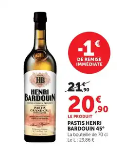Bi1 HENRI BARDOUIN 45° Pastis offre