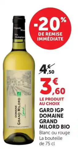 Bi1 DOMAINE GRAND MILORD BIO Gard igp offre