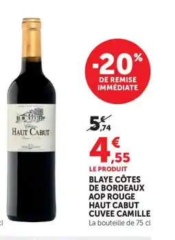 Bi1 Blaye côtes de bordeaux aop rouge haut cabut cuvee camille offre