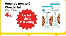 Hmarket WONDERFUL Amande non salé offre