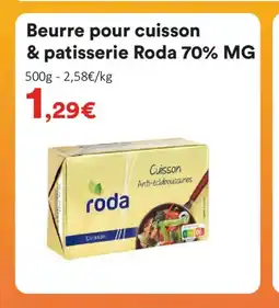 Hmarket RODA Beurre pour cuisson & patisserie 70% MG offre