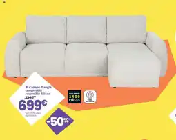 Conforama Canapé d'angle convertible réversible Allison offre