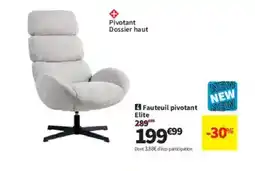 Conforama Fauteuil pivotant Elite offre