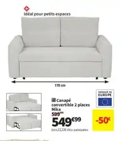 Conforama Canapé convertible 2 places Mika offre