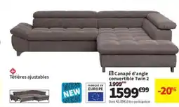 Conforama Canapé d'angle convertible Twin 2 offre