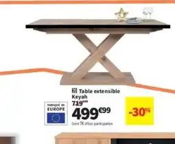 Conforama Table extensible Keyah offre