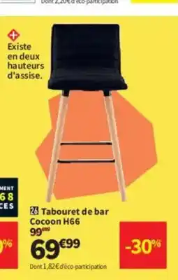 Conforama Tabouret de bar Cocoon offre