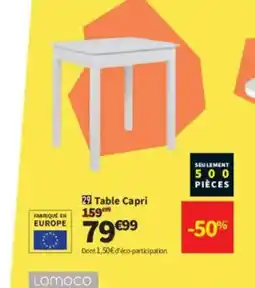 Conforama Table Capri offre