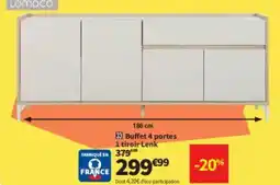 Conforama Buffet 4 portes 1 tiroir Lenk offre