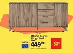 Conforama Buffet 3 portes 4 tiroirs Keyah offre