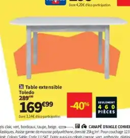 Conforama Table extensible Toledo offre