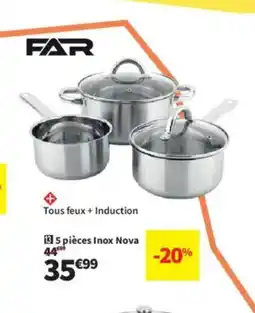 Conforama FAR 5 pièces Inox Nova offre