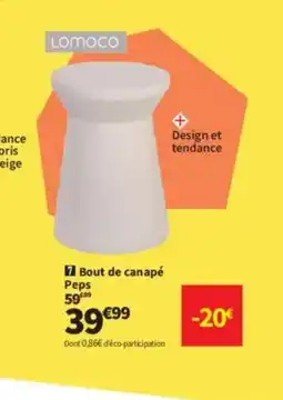 Conforama Bout de canapé Peps offre