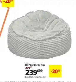 Conforama Pouf Biggy XXL offre