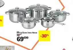 Conforama 9 pièces inox Nova offre