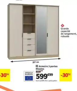 Conforama Armoire 3 portes Rhodes offre