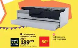 Conforama Lit banquette Sweet offre