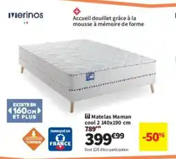 Conforama MERINOS Matelas Maman cool 2 offre