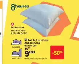 Conforama Lot de 2 oreillers Antiacariens offre