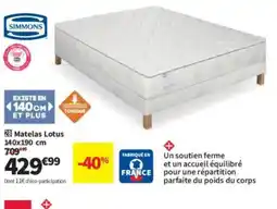 Conforama SIMMONS Matelas Lotus offre