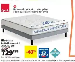 Conforama EPEDA Matelas Le Raffinement 2 offre