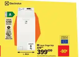 Conforama ELECTROLUX Lave-linge top offre