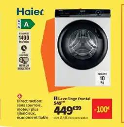 Conforama HAIER Lave-linge frontal offre