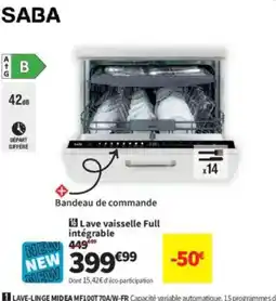 Conforama SABA Lave vaisselle Full intégrable offre