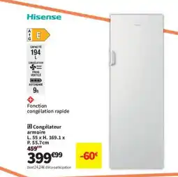 Conforama HISENSE Congélateur armoire offre