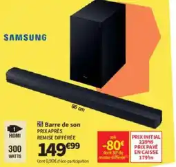 Conforama SAMSUNG Barre de son offre