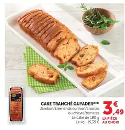 Maximarché GUYADER Cake tranché offre