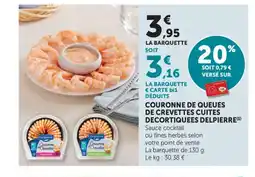 Maximarché DELPIERRE Couronne de queues de crevettes cuites decortiquees offre