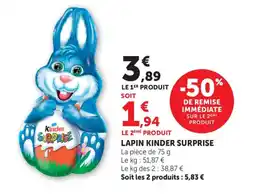 Maximarché KINDER SURPRISE Lapin offre