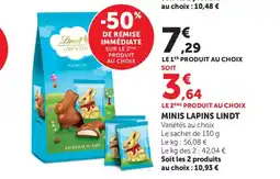 Maximarché LINDT Minis lapins offre