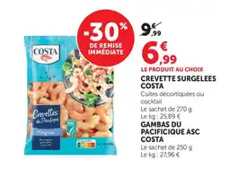 Maximarché COSTA Crevette surgelees offre