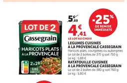Maximarché CASSEGRAIN Legumes cuisines a la provencale offre