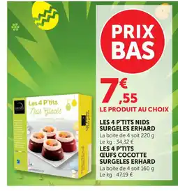 Maximarché ERHARD Les 4 p'tits nids surgeles offre