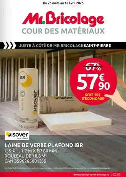 Mr Bricolage ISOVER Laine de verre plafond offre