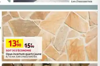 Opus incertum quartz jaune