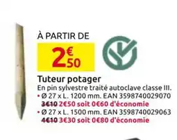 Mr Bricolage Tuteur potager offre