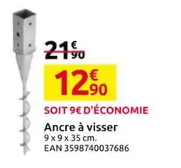 Mr Bricolage Ancre à visser offre