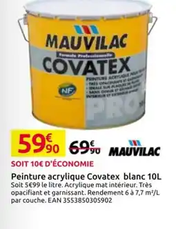 Mr Bricolage MAUVILAC Peinture acrylique Covatex blanc offre