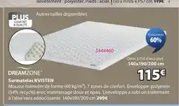 JYSK KVISTEN Surmatelas offre