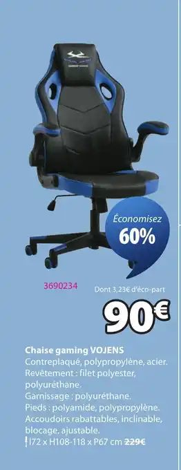 JYSK VOJENS Chaise gaming offre