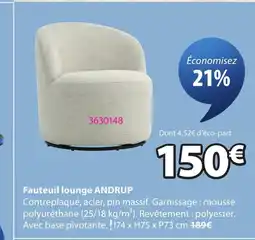 JYSK ANDRUP Fauteuil lounge offre