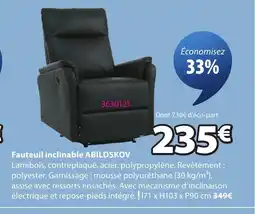 JYSK ABILDSKOV Fauteuil inclinable offre