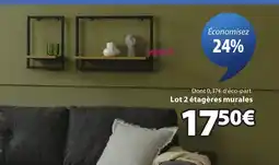 JYSK Lot 2 étagères murales offre