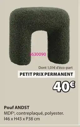 JYSK ANDST Pouf offre